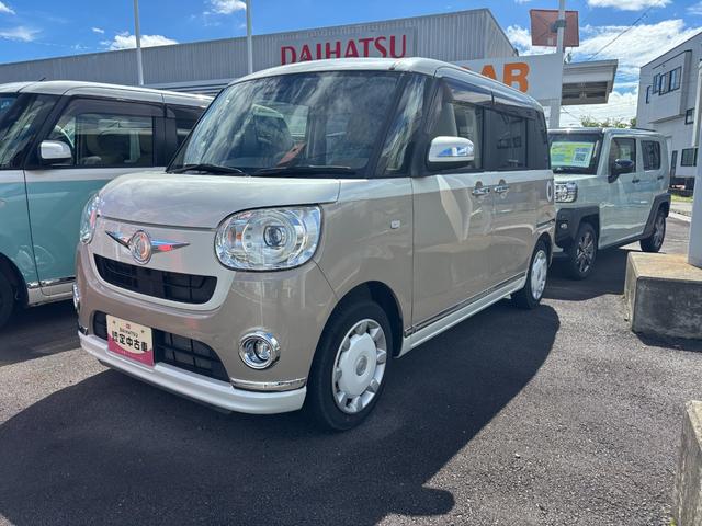 ムーヴキャンバスGメイクアップ SAIII14インチフルホイールキャップ LEDヘッドランプ キーフリーシステム 両側パワースライドドア オートエアコン(プッシュ式) オートライト 置きラクボックス(静岡県)の中古車