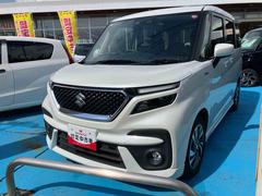 ソリオバンディット 中古車 ハイブリッドＭＶ４ＷＤ　ＣＶＴ　１２００ｃｃ　ナビ　バックカメラ　衝突被害軽減ブレーキ　横滑り防止機能　コーナーセンサー　アイドリングストップ　プッシュボタンスタート　両側電動スライドドア　オートライト