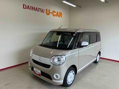 ムーヴキャンバス 中古車 ＧホワイトアクセントＶＳ　ＳＡＩＩＩ４ＷＤ　スマアシＩＩＩ（衝突安全防止機能）　純正ナビ　全周囲カメラ　両側パワースライドドア　キーフリー　オートエアコン／ライト　ＬＥＤヘッド／フォグランプ　サイドエアバッグ　チルトステアリング