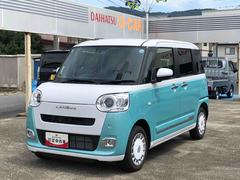 ムーヴキャンバス 中古車 ストライプスＧターボ　４ＷＤ　走行距離３５５４ｋｍ４ＷＤ　スマートアシスト　プッシュボタンスタート　キーフリーシステム　両側パワースライドドア　電動パーキングブレーキ　クルーズコントロール　オートエアコン