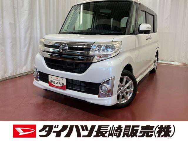 タントカスタムX SA下取車 バックカメラ フルセグTV 片側電動両側スライドドア CD DVD メモリーナビ アイドリングストップ Bluetooth オートライト キーフリー LEDライト ラジオ レーンアシスト(長崎県)の中古車