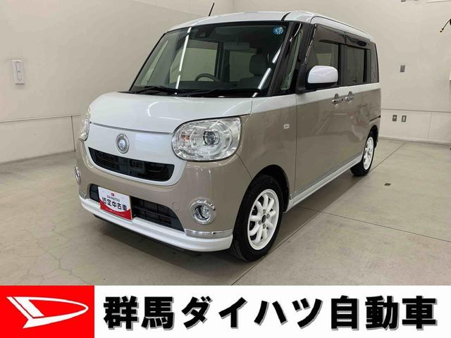 ムーヴキャンバスＧメイクアップ　ＳＡII　４ＷＤ両側電動スライドドア　プッシュボタンスタート　キーフリー　全方位モニター　ＬＥＤヘッドライト　オートライト　助手席シートヒーター　アイドリングストップ　電動格納式ドアミラー　スマートアシストＩＩ（群馬県）の中古車