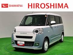ムーヴキャンバス 中古車 ストライプスＧＢカメラ付　ハンズフリー両側電動ドア　衝突被害軽減装置　スマキー　電動格納　ハイビームアシスト　エコアイドル　レーンキープアシスト　フロントベンチシート　ＬＥＤヘッドライト　シートヒーター　キーフリー