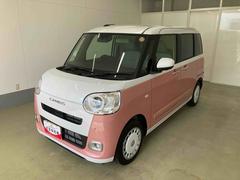 ムーヴキャンバス 中古車 ストライプスＧ衝突被害軽減ブレーキ　横滑り防止装置　オートマチックハイビーム　アイドリングストップ　ステアリングスイッチ　オートライト　キーフリーシステム　オートエアコン　両側電動スライドドア　純正ホイールキャップ
