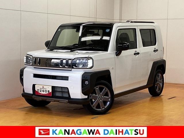 タフトG ダーククロムベンチャー Bカメラ ACC キーフリーサポカーSワイド適合 パノラマモニター Bカメラ 全車速追従機能付ACC 電動パーキングブレーキ Pスタート 誤発進抑制装置 横滑り防止機能 スカイフィールトップ USB接続端子 キーフリー(神奈川県)の中古車