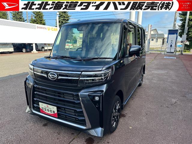 タントカスタムＸ４ＷＤ　スマホ連携ディスプレイオーディオ　両側パワースライドドア　バックモニター　ＬＥＤヘッドライト　オートライト　オートエアコン　運転席助手席シートヒーター　電動パーキングブレーキ（北海道）の中古車