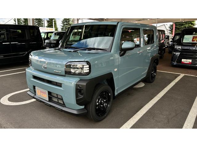 タフトX4WD ガラスルーフ LEDヘッドライト オートライト オートエアコン オーディオレス 前後コーナーセンサー 電動パーキングブレーキ アイドリングストップ VSC(横滑り抑制機能)(北海道)の中古車