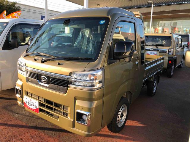 ハイゼットトラックジャンボエクストラ 4WD 走行距離10km4WD スマートアシスト プッシュボタンスタート メッキフロントグリル 電動格納式ドアミラー 格納式テールゲートチェーン 荷台ステップ オーバーヘッドシェルフ(山形県)の中古車