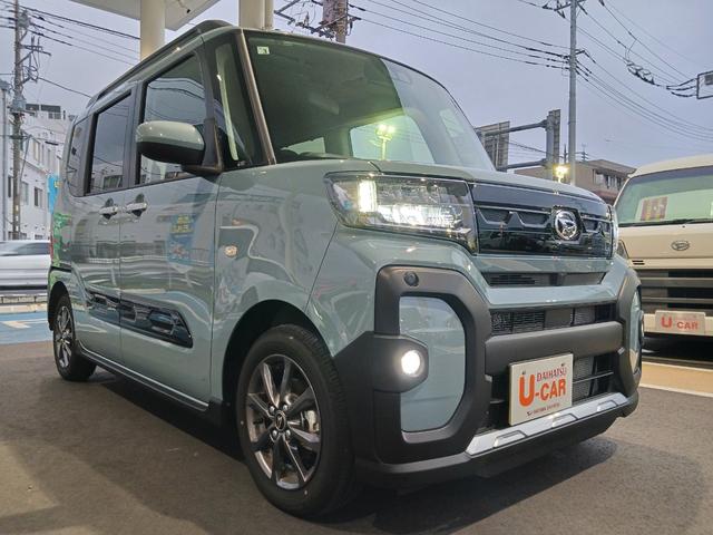 タントファンクロス 社用車UP/両側Pスライドドア/シートヒーター1年保証・走行距離無制限 走行2326キロ サイドエアバッグ クリアランスソナー オートマチックハイビーム オートライト LEDヘッドライト ベンチシート シートヒーター 両側電動スライドドア(埼玉県)の中古車