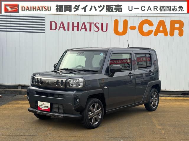 タフトＧ　ダーククロムベンチャー新車保証継承付　弊社デモカーＵＰ車　オーディオレス　バックカメラ付　　スマートキー　オートライト　ＬＥＤヘッドライト　衝突軽減ブレーキ　横滑り防止装置　アイドリングストップ　純正アルミホイール（福岡県）の中古車