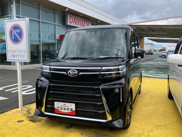 タントカスタムＸ１４インチアルミホイール　大型エアロバンパー　フルＬＥＤヘッドランプ　オート格納式カラードドアミラー　両側パワースライドドア　キーフリーシステム　プッシュボタンスタート（静岡県）の中古車