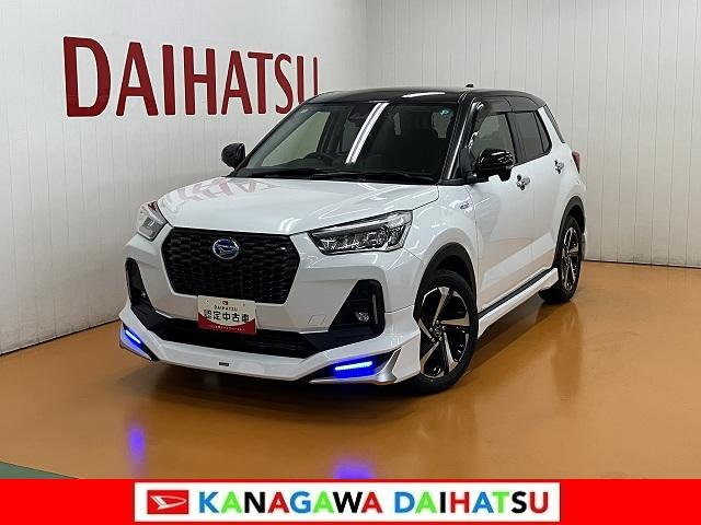 ロッキープレミアムG HEVサポカーSワイド適合 ドラレコ ハイブリッド車 純正エアロ パノラマモニター対応 電動パーキングブレーキ USB接続端子 ステアリングスイッチ 全車速追従機能付ACC シートヒーター S−ペダル(神奈川県)の中古車
