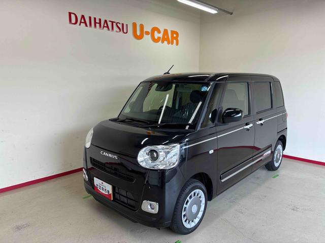 ムーヴキャンバスセオリーG eco IDLE非装着車4WD スマアシ(衝突安全防止機能) バックカメラ 両側パワースライドドア オートエアコン/ライト LEDヘッド/フォグランプ ホッとカップホルダー チルトステアリング シートリフター(秋田県)の中古車