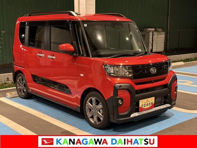 タントファンクロスターボカーナビ 前後ドラレコ USB接続端子 パノラマモニター対応 ミラクルオープンドア 両側オートスライドドア 電動パーキングブレーキ ステアリングスイッチ シートヒーター コーナーセンサー Pスタート(神奈川県)の中古車