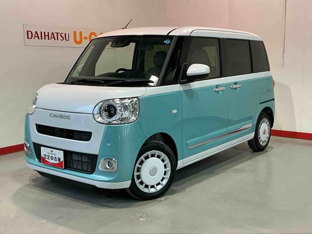 ムーヴキャンバスストライプスＧディスプレイオーディオ　バックカメラ　衝突被害軽減装置　スマキー　電動格納　ハイビームアシスト　エコアイドル　　レーンキープアシスト　ＴＶ　フロントベンチシート　ＬＥＤヘッドライト　シートヒーター（栃木県）の中古車