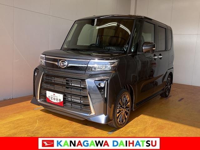 タントカスタムＲＳサポカーＳワイド適合　パノラマモニター対応　ミラクルオープンドア　両側オートスライドドア　電動パーキングブレーキ　ステアリングスイッチ　シートヒーター　オートエアコン　コーナーセンサー　キーフリー（神奈川県）の中古車