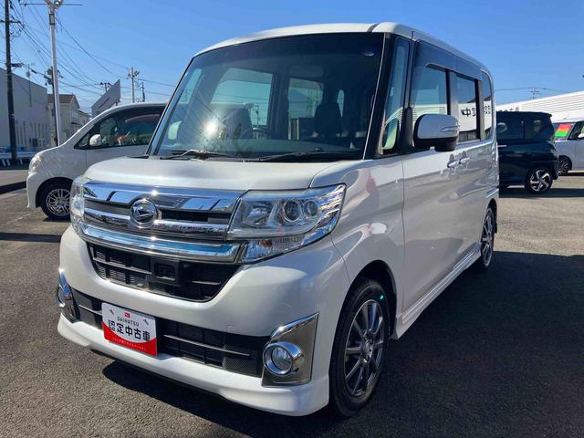 タントカスタムRS トップエディションSA2WD CVT 660cc 純正ナビ バックカメラ 衝突被害軽減ブレーキ 横滑り防止機能 両側電動スライドドア アイドリングストップ プッシュボタンスタート LEDヘッドランプ フォグランプ(福島県)の中古車