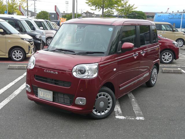ムーヴキャンバスセオリーGキーフリーシステム セキュリティアラーム スモークガラス 走行距離40km(福岡県)の中古車