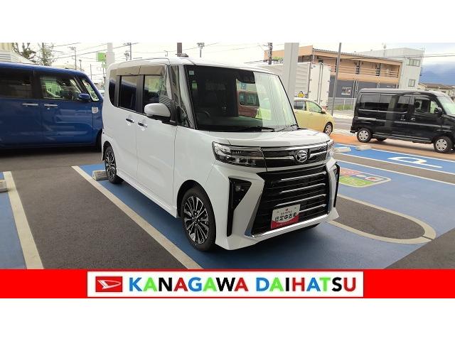 タントカスタムＲＳ１０インチ純正カーナビ　前後ドラレコ　パノラマモニター対応　ミラクルオープンドア　両側オートスライドドア　ＵＳＢ接続端子　電動パーキングブレーキ　ステアリングスイッチ　キーフリー（神奈川県）の中古車