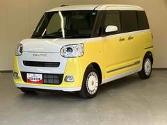 ムーヴキャンバス 中古車 ストライプスＧ純正ナビ　パノラマモニター　ドライブレコーダー　シートヒーター　両側パワースライドドア　プッシュボタンスタート　キーフリー　電動パーキングブレーキ　ホッとカップホルダー　２トーン　スマートアシスト