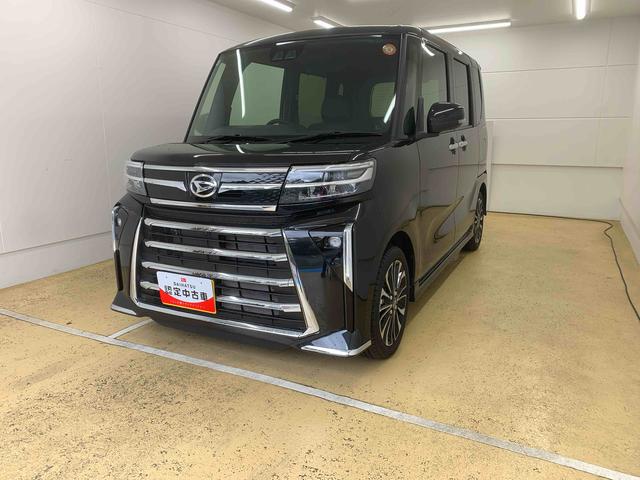 タントカスタムＲＳ　ターボ　９型ディスプレイ　バックモニターまごころ保証（納車日から１年・走行距離無制限）付き　元当社社用車　ターボ　９インチスマホ連携ディスプレイオーディオ　バックカメラ　メッキパック装着　オートエアコン　シートヒーター　キーフリー（静岡県）の中古車