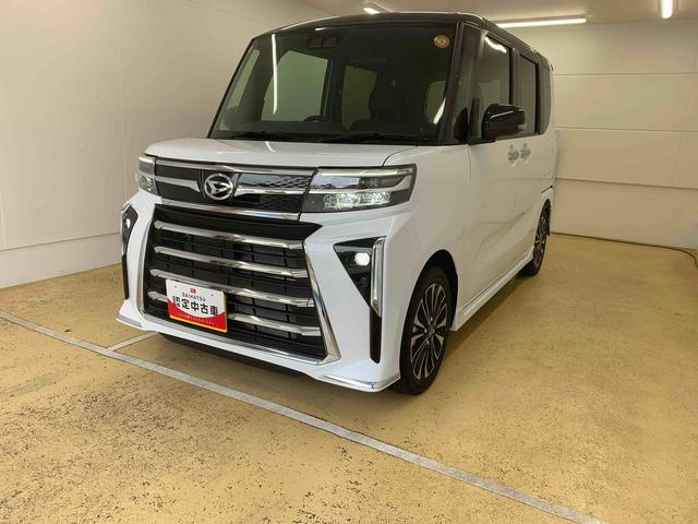 タントカスタムＲＳ　ターボ　９型ディスプレイ　バックモニターまごころ保証（納車日から１年・走行距離無制限）付き　元試乗車　ターボ　９インチスマホ連携ディスプレイオーディオ　バックカメラ　メッキパック　オートエアコン　シートヒーター　キーフリー　両側電動スライド（静岡県）の中古車