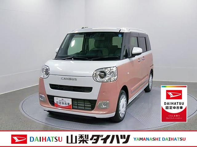 ムーヴキャンバスストライプスＧターボ　純正１０インチナビ　Ｐモニタータ−ボ　１オーナー　ナビ　キーフリー　スマートキー　記録簿　ＡＢＳ　エアバック（山梨県）の中古車