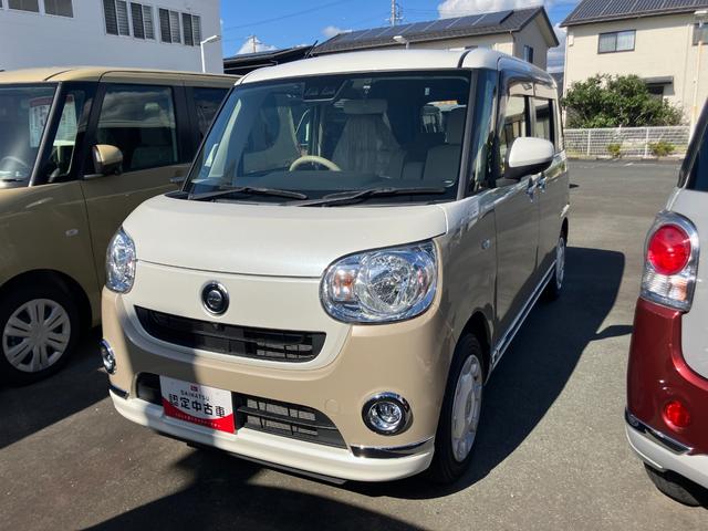 ムーヴキャンバスXメイクアップリミテッド SAIII14インチフルホイールキャップ キーフリーシステム 両側パワースライドドア オートエアコン(プッシュ式) オートライト 置きラクボックス(静岡県)の中古車